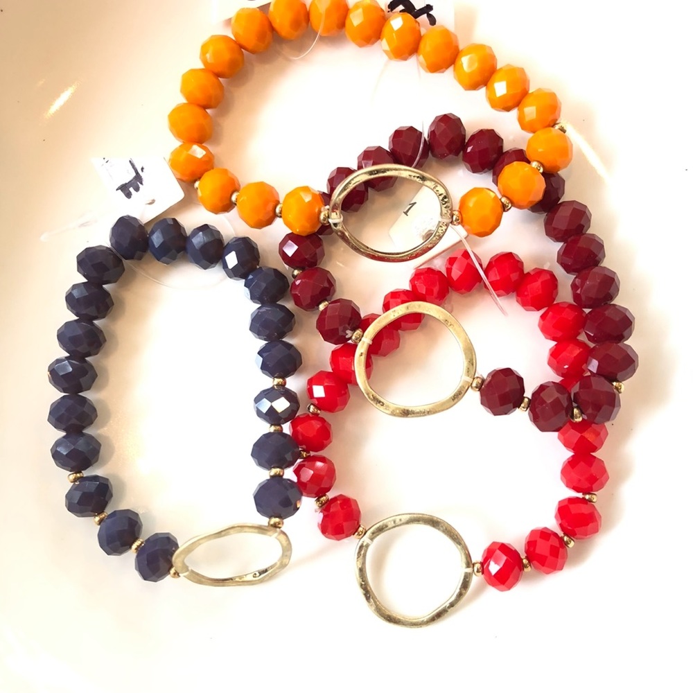 Game Day Beaded Bracelets Auburn Georgia Alabama Tennessee